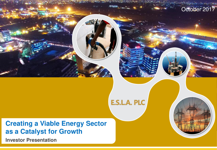 creating a viable energy sector as a catalyst for growth