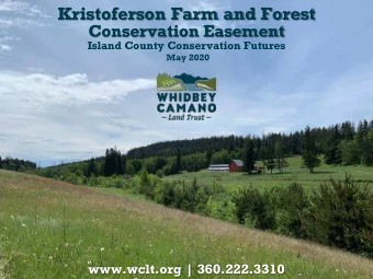 Kristoferson Farm and Forest  Conservation Easement  Island County Conservation Futures  May 2020