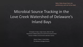 Note: Data shown here are  preliminary, and not to be cited.  From: