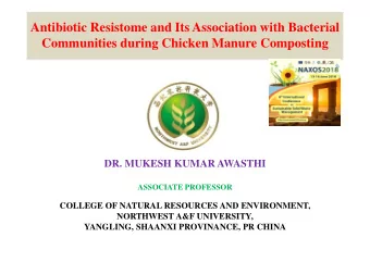 Antibiotic Resistome and Its Association with Bacterial  Communities during Chicken Manure