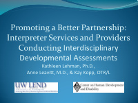 promoting a better partnership interpreter services and