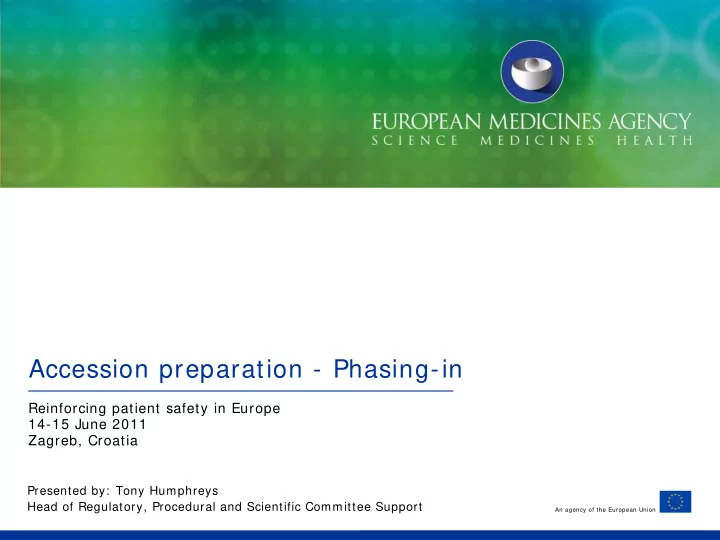 accession preparation phasing in