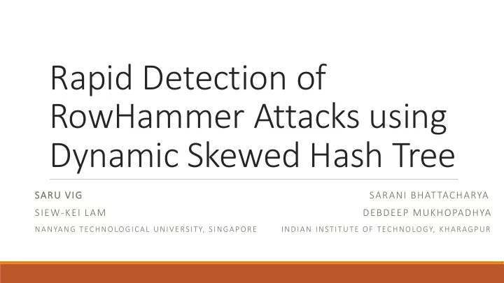 rowhammer attacks using