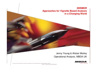 29ISMOR  Approaches for Vignette Based Analysis  in a Changing World  Jenny Young &amp; Alistair