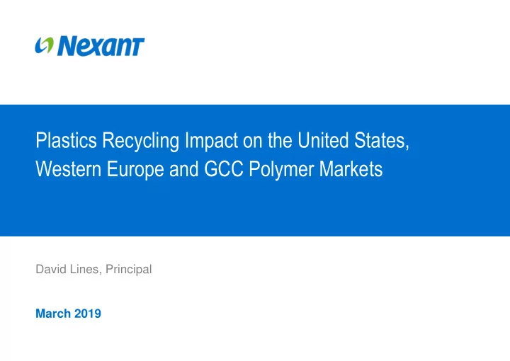 plastics recycling impact on the united states western