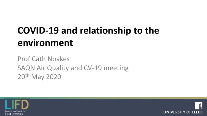 covid 19 and relationship to the