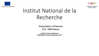Institut National de la  CURE-XF - 734353  Recherche  Pr  Presentation of Pa  Partners  P1  P19 -