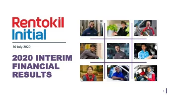 FIN  FINANC  ANCIAL  IAL  RESUL  RESULTS  TS  1  This presentation contains statements that are, or