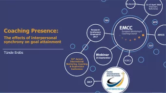 Coaching Presence:  Research  Conference  Greenwich  APECS  The effects of interpersonal  2017
