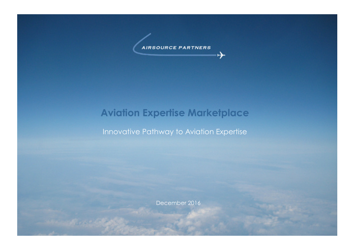 aviation expertise marketplace