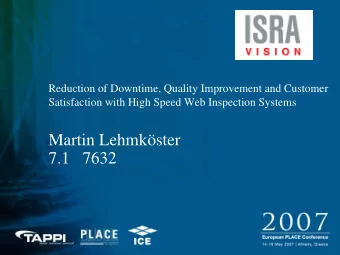 Martin Lehmkster  7.1   7632  Agenda  1. Introduction to ISRA  2. Reduce costs, increase