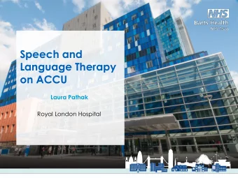 on ACCU  Laura Pathak  Royal London Hospital  Case Study    Diagnoses    Code Red Polytrauma.