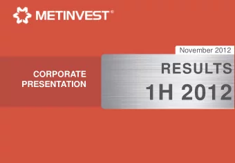 1H 2012  DISCLAIMER  This presentation does not constitute or form part of any advertisement of