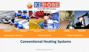 Conventional Heating Systems Complete Engineering Solutions  1  About KERONE  KERONE is