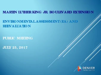 MART  IN L  UT  HE  R KING JR. BOUL  E  VARD E  XT  E  NSION  E  NVIRONME  NT  AL  ASSE  SSME  NT