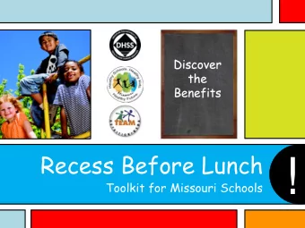 Toolkit for Missouri Schools !  Testimonials  Student: It  Student: I can let my  takes all