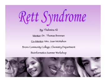 By  By: Thahmina Ali : Thahmina Ali  Mentor  Mentor: Dr.  Thomas Brennan : Dr.  Thomas Brennan