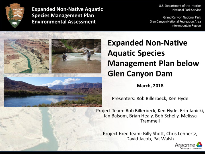 expanded non native aquatic species management plan below