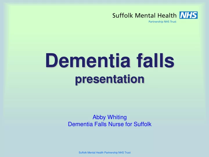 dementia falls
