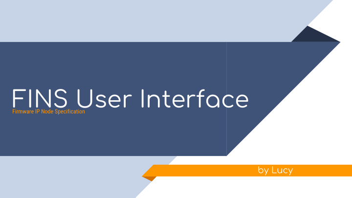 fins user interface