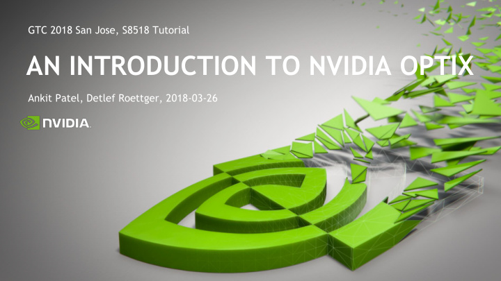 an introduction to nvidia optix