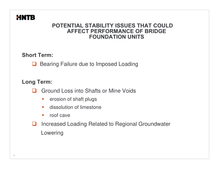potential stability issues that could affect performance