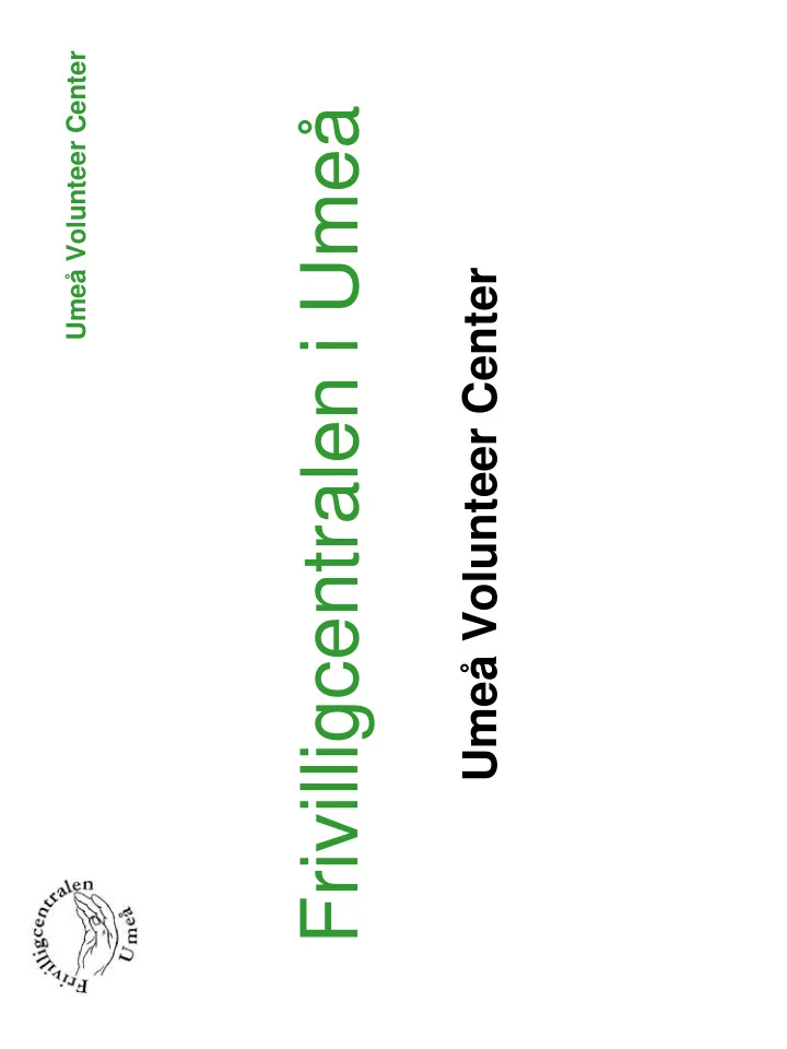 frivilligcentralen i ume
