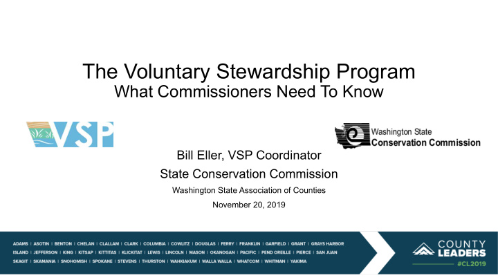 the voluntary stewardship program