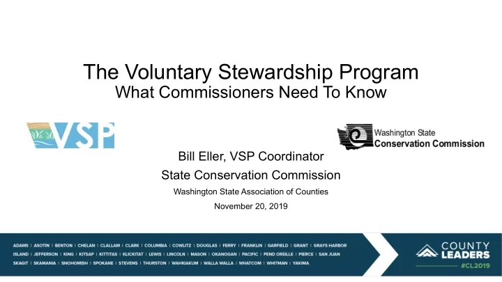the voluntary stewardship program