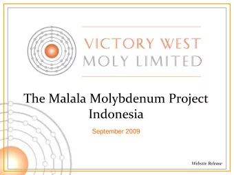 Indonesia  September 2009  Website Release  Disclaimer &amp; Forward Looking Statements