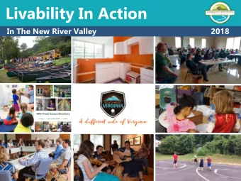 Livability In Action  In The New River Valley  2018  Livability In Action  SPECIAL THANKS TO
