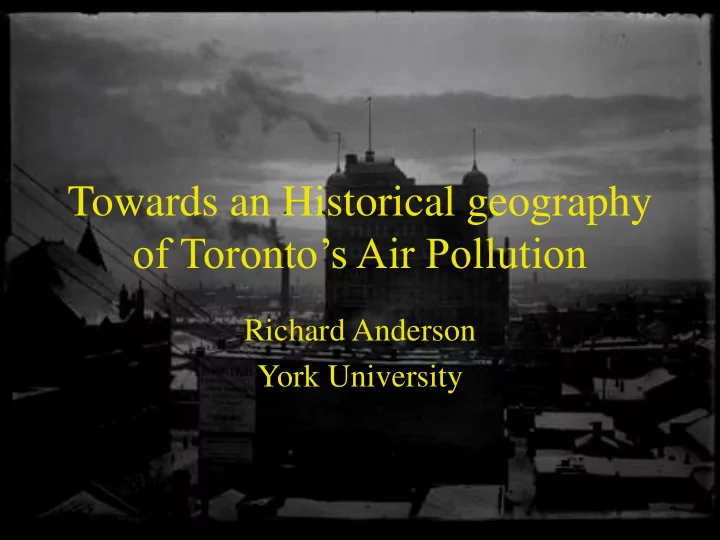 towards an historical geography