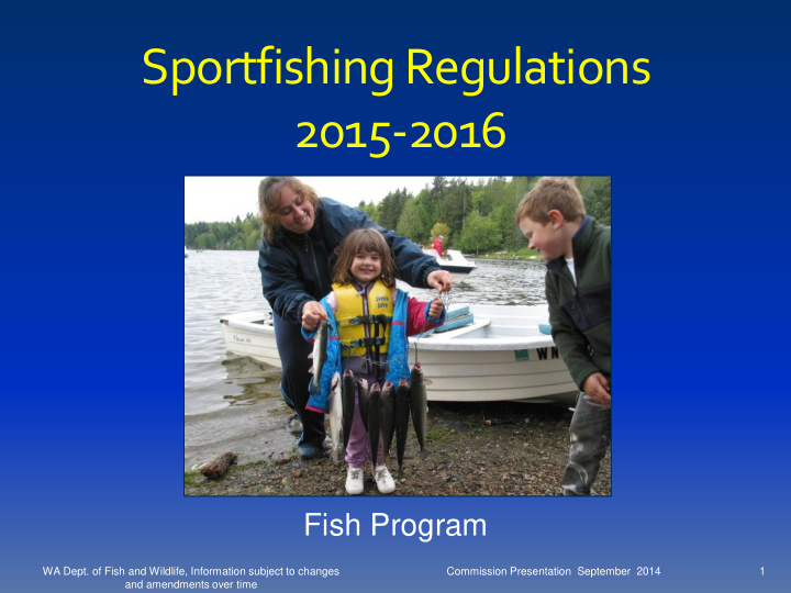 sportfishing regulations