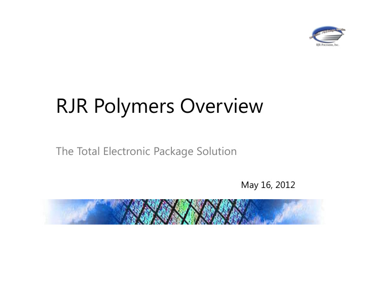 rjr polymers overview