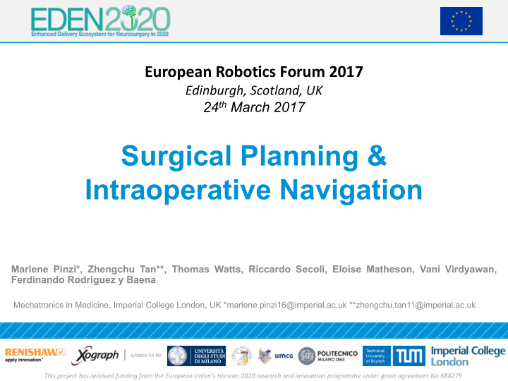 surgical planning intraoperative navigation