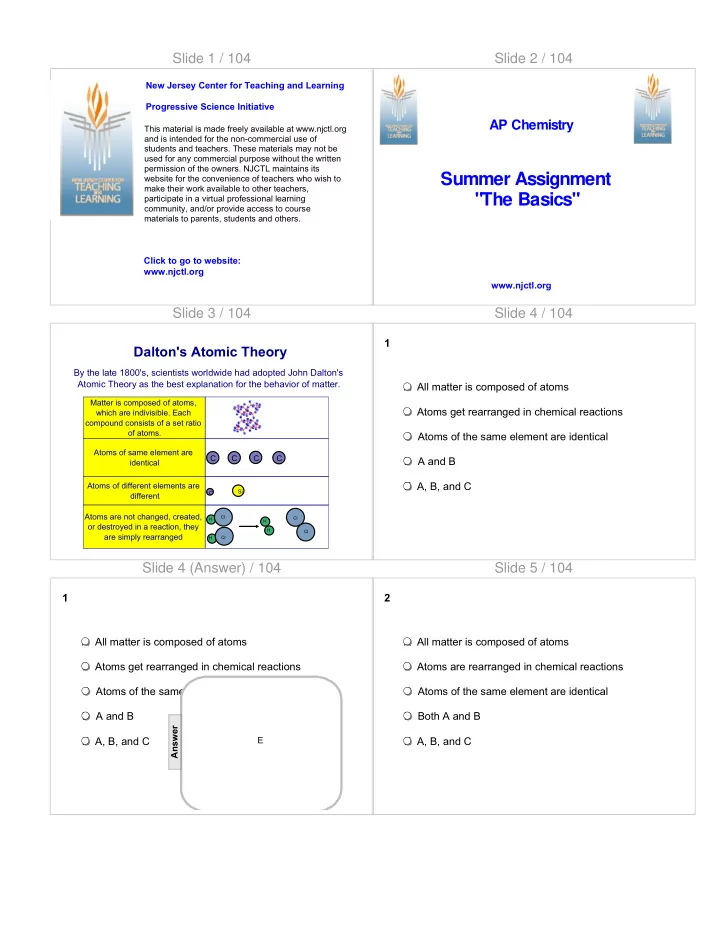 summer assignment