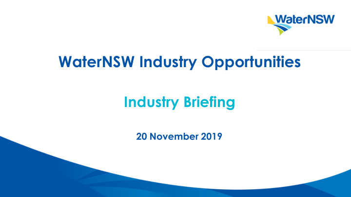 waternsw industry opportunities