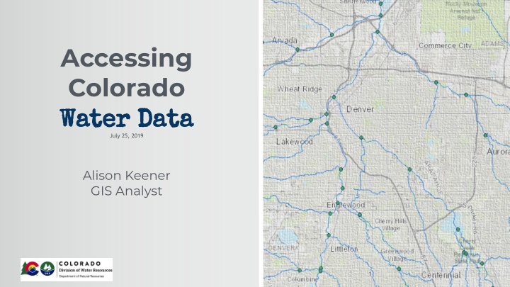 accessing colorado water data