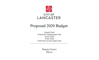 Budget    Green Infrastructure projects continuing for EPA consent decree compliance Sewer Fund