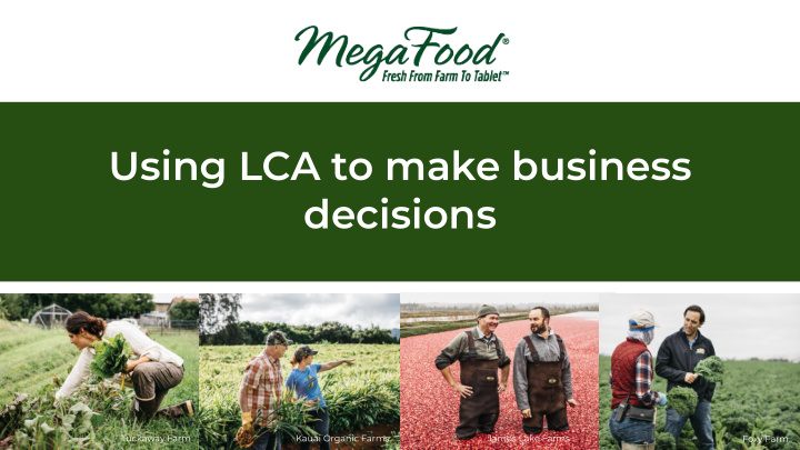 using lca to make business decisions
