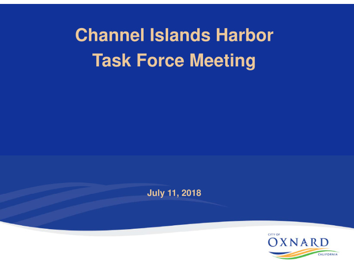 channel islands harbor task force meeting