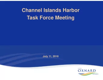 Channel Islands Harbor  Task Force Meeting  July 11, 2018  Once-Through Cooling Policy    On May
