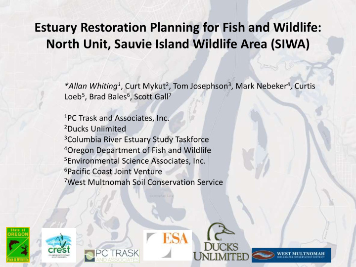estuary restoration planning for fish and wildlife north