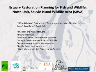 Estuary Restoration Planning for Fish and Wildlife: North Unit, Sauvie Island Wildlife Area (SIWA)