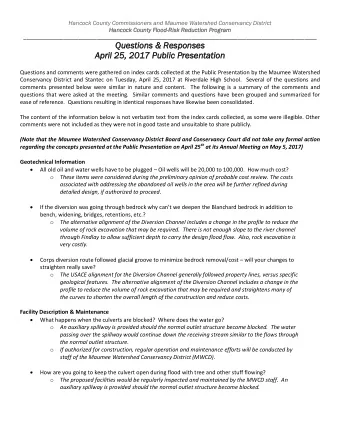 Que  uesti  stions  ons &amp;  &amp; Re  Resp  spons  nses  es  April  pril 25  25,  , 2017  017 Pu