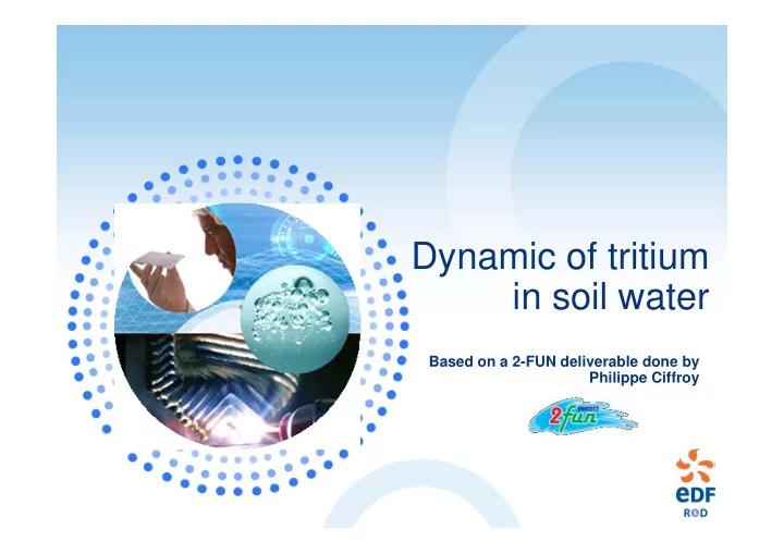 dynamic of tritium in soil water