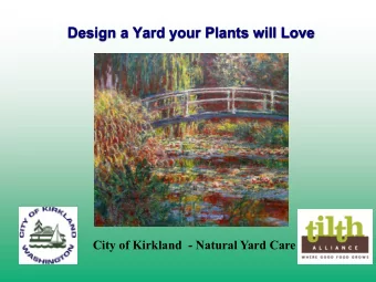Design a Yard your Plants will Love  City of Kirkland  - Natural Yard Care Choosing the Right