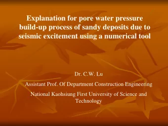 Explanation for pore water pressure  build-up process of sandy deposits due to  seismic excitement