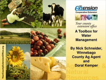 By Nick Schneider,  Winnebago  County Ag Agent  and  Doral Kemper  On-Farm Bioreactors by Madeline