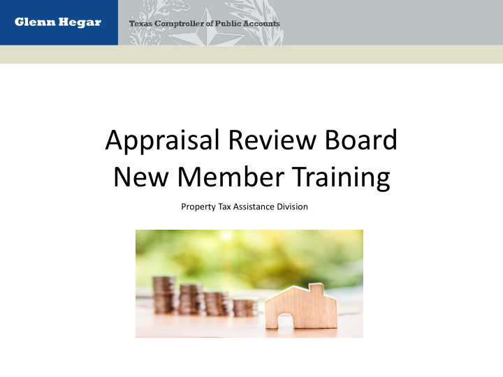 appraisal review board new member training